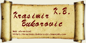 Krasimir Bukorović vizit kartica